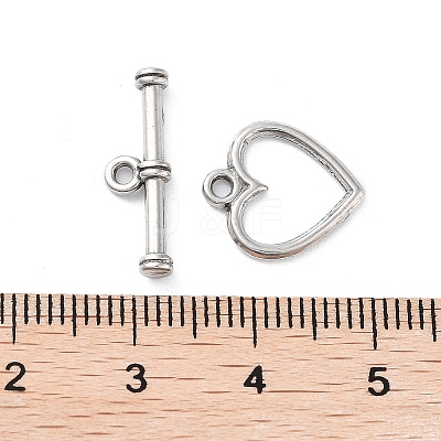 Non-Tarnish 304 Stainless Steel Toggle Clasps STAS-A092-08B-P-1