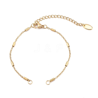 Handmade PVD Vacuum Plating 304 Stainless Steel Bracelet Making AJEW-JB00920-01-1