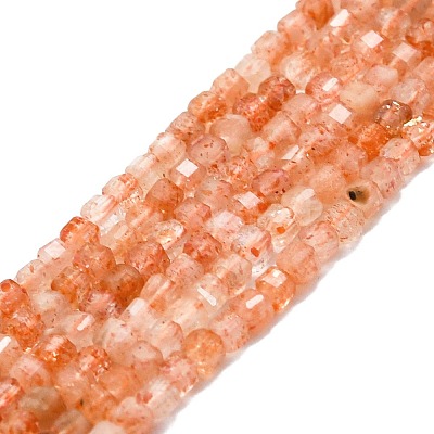 Natural Sunstone Beads Strands G-P457-B01-17-1
