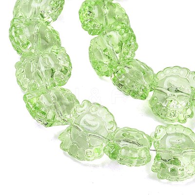 Electroplate Baking Paint Transparent Glass Beads Strands GL-CBA17FF-02H-1