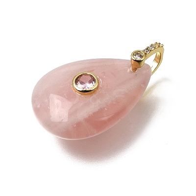 Natural Rose Quartz Pendants GG-CBA7610-07G-09-1