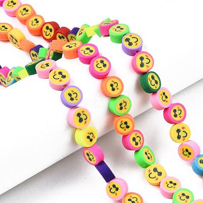 Handmade Polymer Clay Beads Strands X-CLAY-T020-05-1