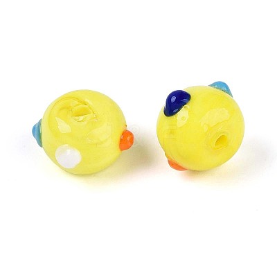 Handmade Lampwork Bumpy Beads LAMP-ZX003-07-05-1