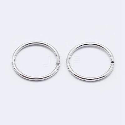 Anti-Tarnish Rhodium Plated 925 Sterling Silver Saw Cut Open Jump Rings STER-F036-02P-0.9x7mm-1