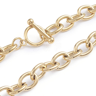 304 Stainless Steel Cable Chains Necklaces X-NJEW-L173-010-G-1