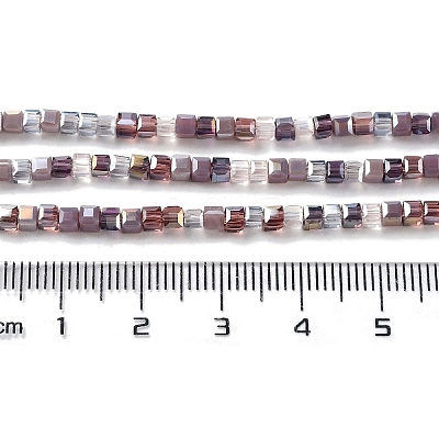 Gradient Color Electroplate Glass Bead Strands GLAA-E042-05-B10-1