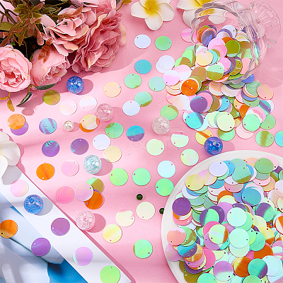 100G 5 Colors PVC Sequin Pendants KY-CY0001-20-1