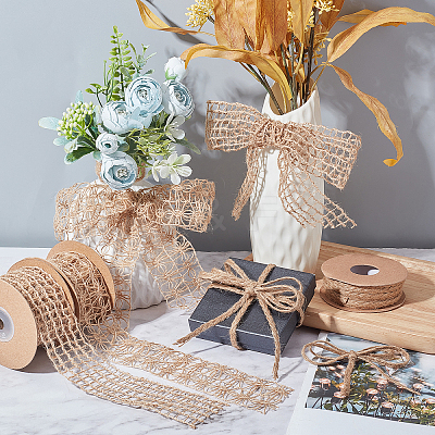 3 Rolls 3 Style Burlap Ribbons OCOR-AR0001-15-1