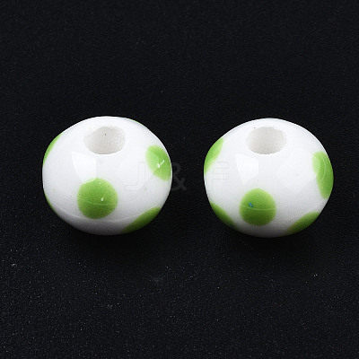 Handmade Porcelain Beads PORC-S504-001G-1