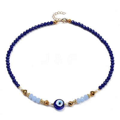 Glass Beaded Necklaces NJEW-JN02937-1