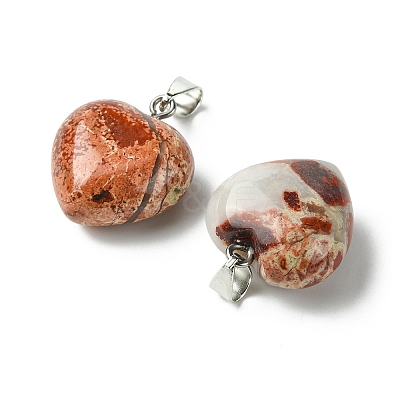 Natural Red Rainbow Jasper Pendants G-F820-10A-24-1