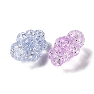 Crackle Transparent Acrylic Beads OACR-G033-05E-1