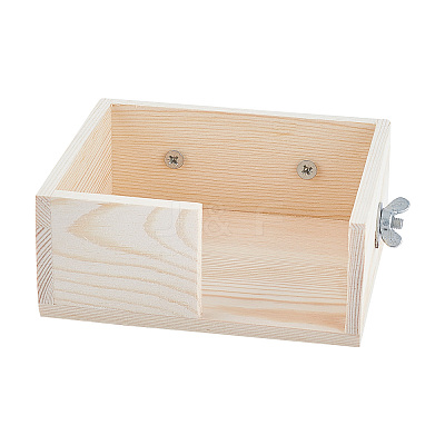 Unfinished Natural Wood Hamster Square Platform HJEW-WH0009-01-1