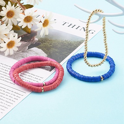 Stretch Beaded Bracelets Sets BJEW-JB06177-04-1