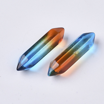 Two Tone Glass Double Terminated Point Beads GLAA-S167-12E-1