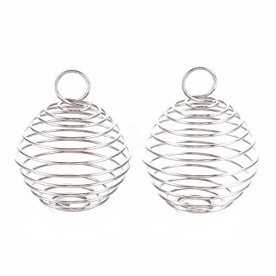 Non-Tarnish 304 Stainless Steel Wire Pendants STAS-ZX013-22-25mm-P-1