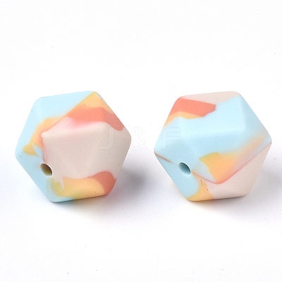 Three-Colour Food Grade Eco-Friendly Silicone Beads X-SIL-T056-01A-1