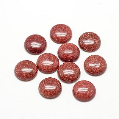 Synthetic Goldstone Cabochons G-R416-8mm-47-1