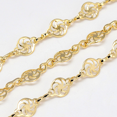 Handmade Brass Chains KK-S335-06G-1