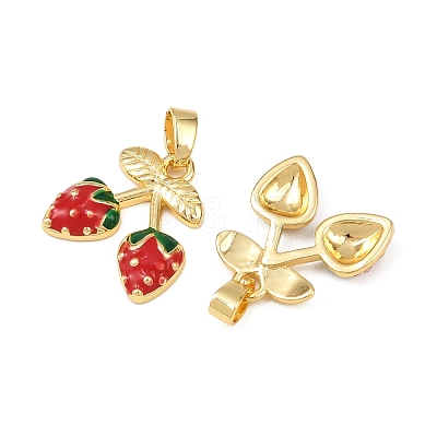 Brass Enamel Pendants KK-B161-04G-1