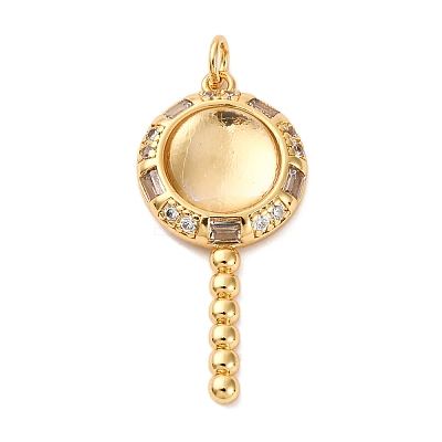 Brass Micro Pave Cubic Zirconia Pendants LS-KK-U076-04G-03-1
