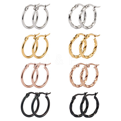 Stainless Steel Hoop Earrings STAS-TA0001-23B-1
