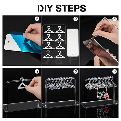 1 Set Acrylic Earring Display Stands EDIS-PH0001-36B-1