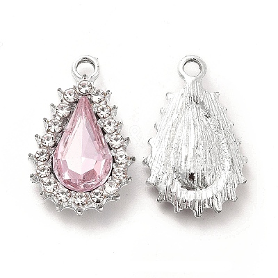 Alloy Glass Pendants ALRI-C007-08P-03-1