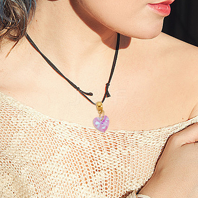 30Pcs 6 Color Glass Pendant PALLOY-GO00009-1