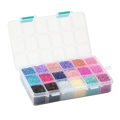 FGB 450G 18 Colors 12/0 Grade A Round Glass Seed Beads SEED-JP0012-05-2mm-1