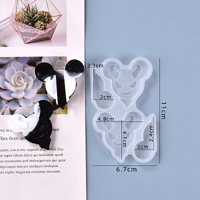 Demon Straw Topper Silicone Molds Decoration X-DIY-J003-10-1