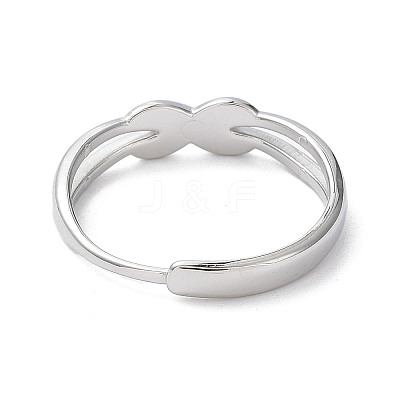 Non-Tarnish 304 Stainless Steel Infinity Adjustable Rings RJEW-D006-17P-1