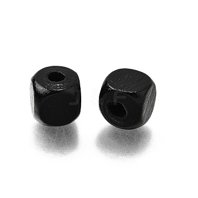Spray Painted Wooden Beads WOOD-P021-01B-29-1