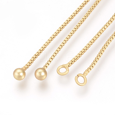 Brass Box Chain Slider Bracelet Making X-KK-Q675-05G-1