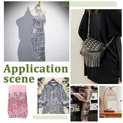 Polyester Fringe Lace Trim DIY-WH0671-008F-1