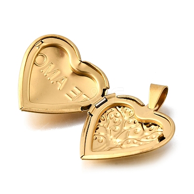 316 Stainless Steel Locket Pendants STAS-N0016-18B-G-1