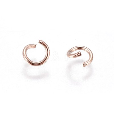 PVD Vacuum Plating 304 Stainless Steel Open Jump Rings STAS-L216-07C-RG-1