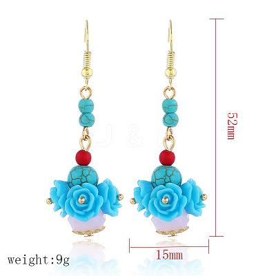 Handmade Iron Acrylic Dangle Earrings for Women GE3753-1-1