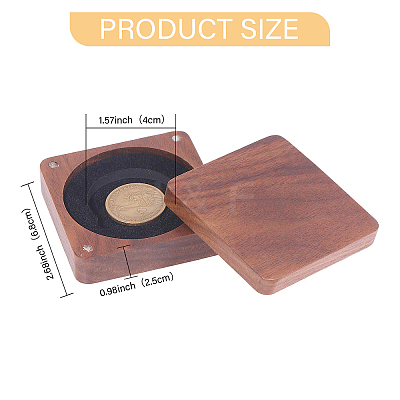 Wood Medal Storage Magnetic Boxes CON-WH0088-93A-01-1
