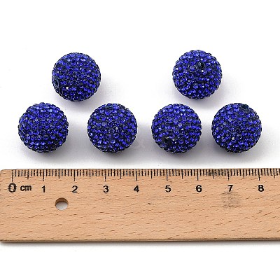 Grade A Rhinestone Pave Disco Ball Beads RB-Q105-9-1
