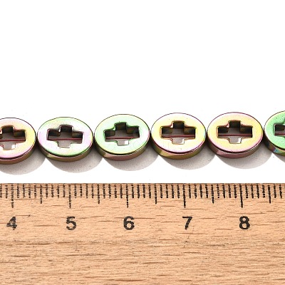 Electroplated Synthetic Non-magnetic Hematite Beads Strands G-L613-Z01-02J-1