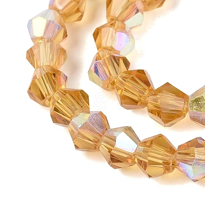 AB Color Plated Transparent Glass Beads Strands GLAA-G127-01-02P-1