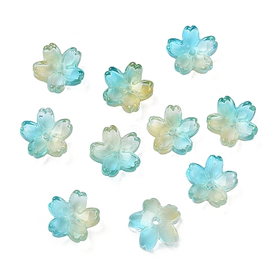Dyed & Heated Glass Bead Caps GLAA-Z019-03O-1