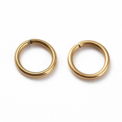 Ion Plating(IP) 304 Stainless Steel Open Jump Rings STAS-R060-5x0.7-G-1