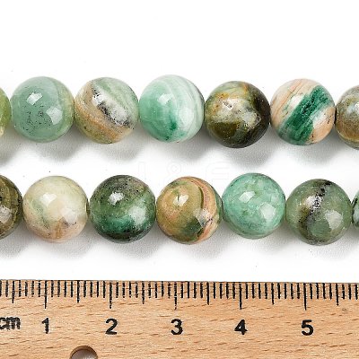 Natural Green Line Jasper  Beads Strands G-B128-A03-04-1