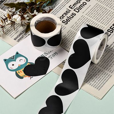 Self-Adhesive Kraft Paper Gift Tag Stickers DIY-G021-04-1