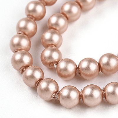 Baking Paint Pearlized Glass Pearl Bead Strands HY-N002-3mm-C02-1