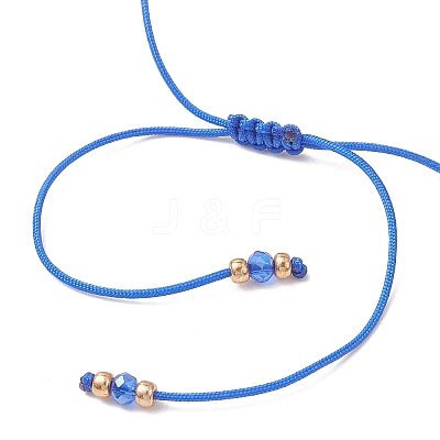 Glass & Seed Beads Braided Bead Bracelets BJEW-MZ00283-01-1