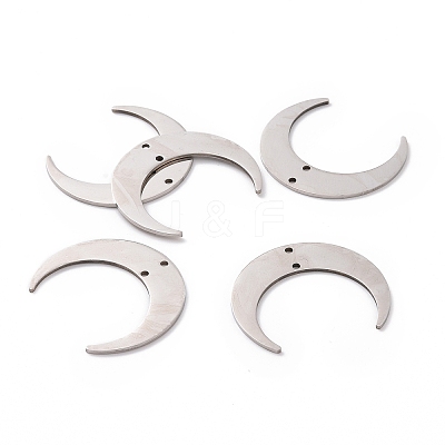 201 Stainless Steel 2-Loop Link Charms X-STAS-N090-LA039-P-1