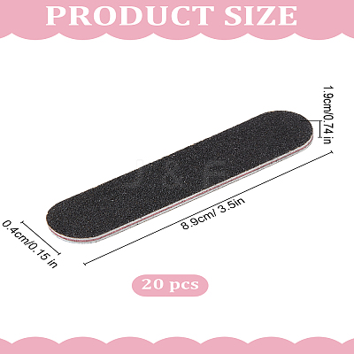 20Pcs Wood Double-sided Nail Art Manicure Buffer Files MRMJ-LP0004-13-1